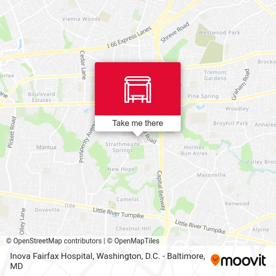 Inova Fairfax Hospital map