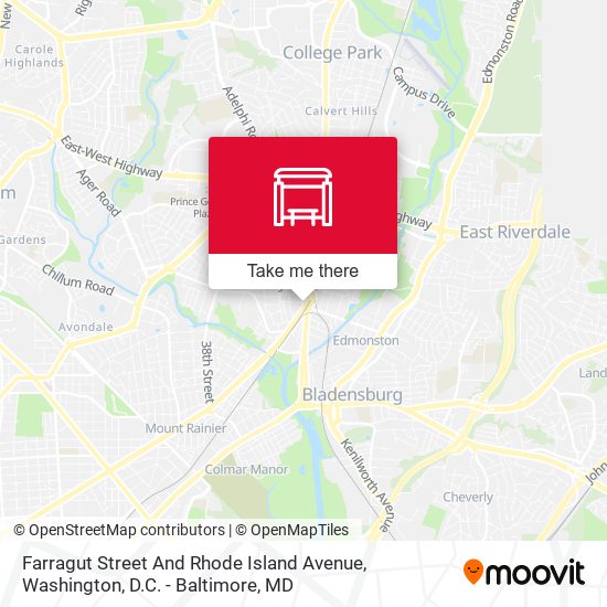 Farragut Street And Rhode Island Avenue map