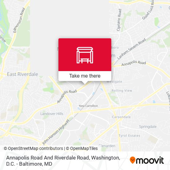 Annapolis Road And Riverdale Road map