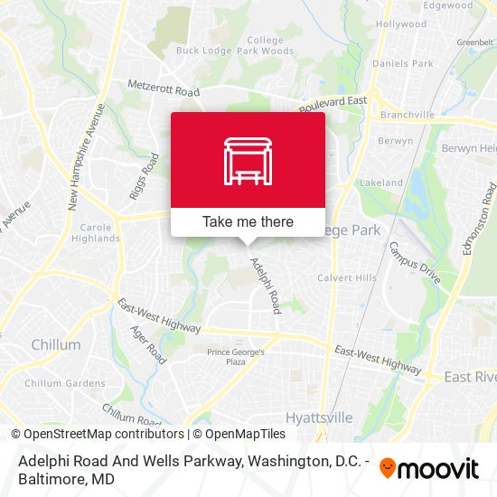 Mapa de Adelphi Road And Wells Parkway