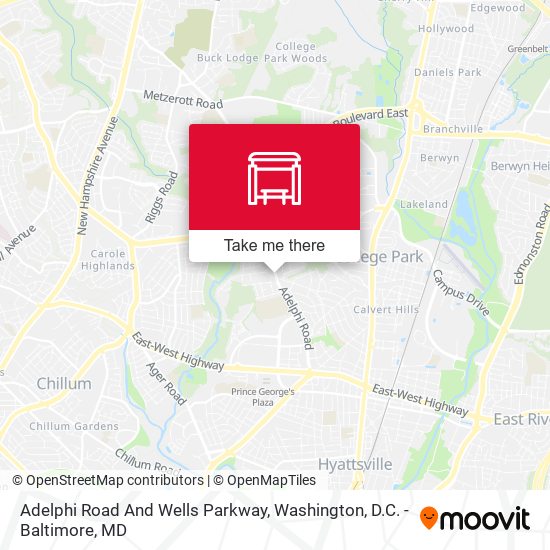 Mapa de Adelphi Road And Wells Parkway