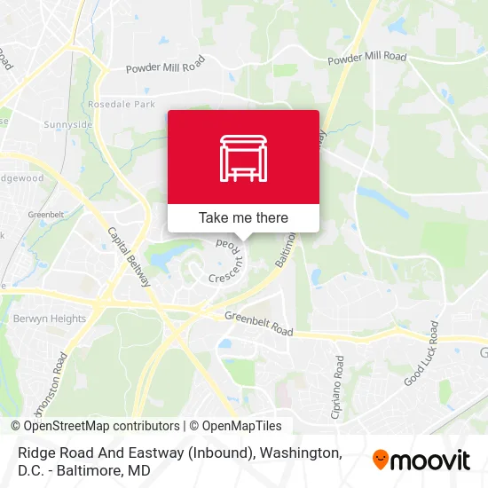 Ridge Road And Eastway (Inbound) map