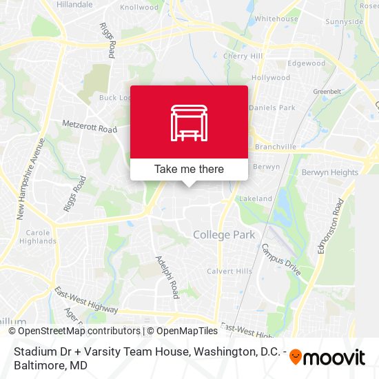 Mapa de Stadium Dr + Varsity Team House