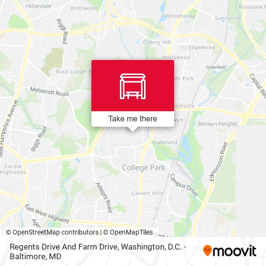 Regents Drive And Farm Drive map
