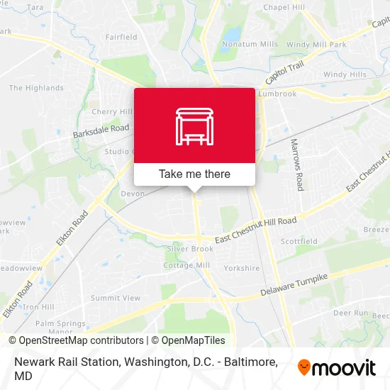 Newark Rail Station map