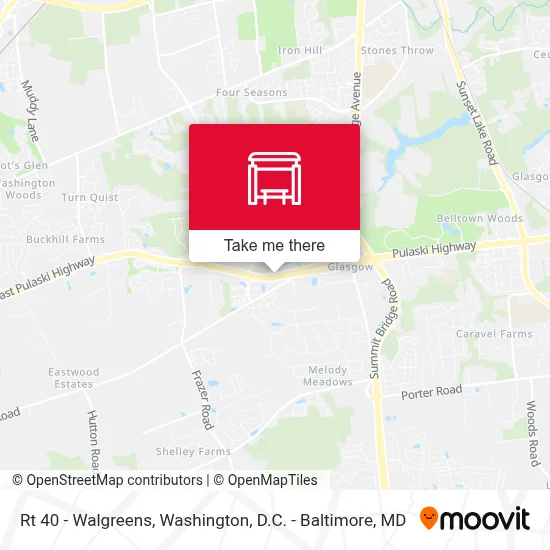 Rt 40 - Walgreens map