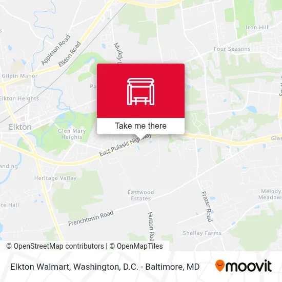 Elkton Walmart map