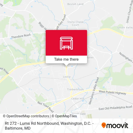 Rt 272 - Lums Rd Northbound map