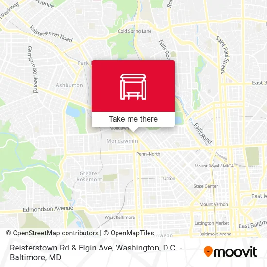Reisterstown Rd & Elgin Ave map