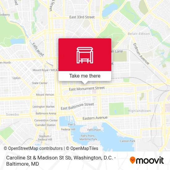 Caroline St & Madison St Sb map