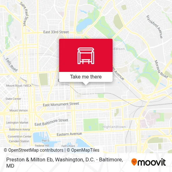 Preston & Milton Eb map