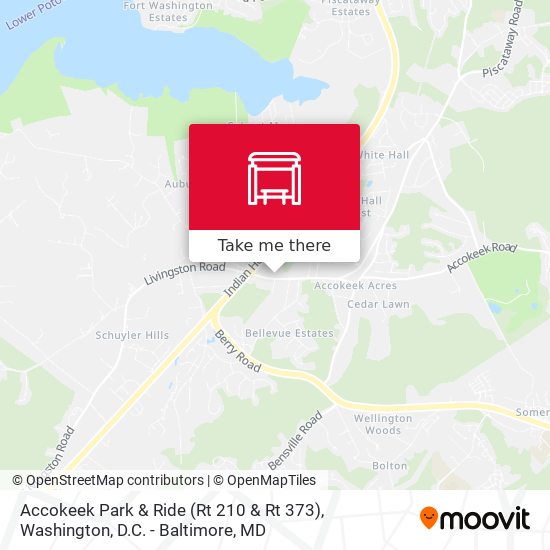 Accokeek Park & Ride (Rt 210 & Rt 373) map