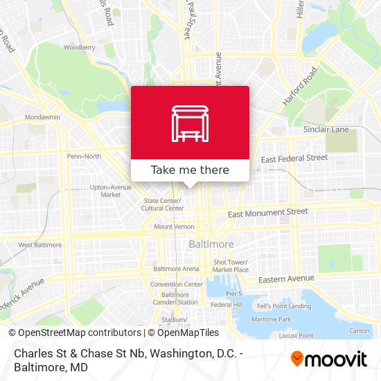 Charles St & Chase St Nb map