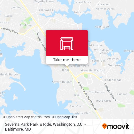 Severna Park Park & Ride map