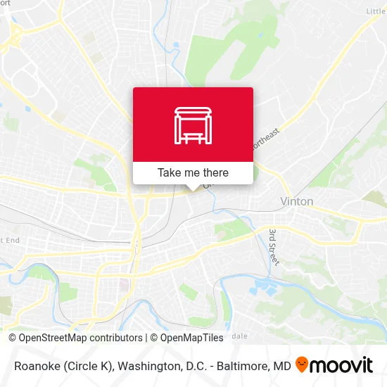 Roanoke (Circle K) map