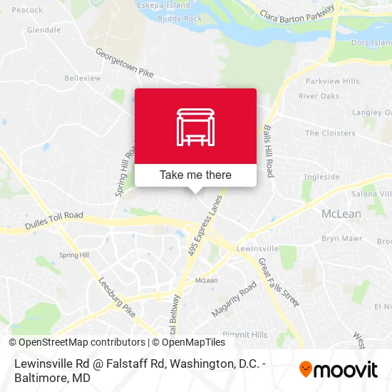 Lewinsville Rd @ Falstaff Rd map