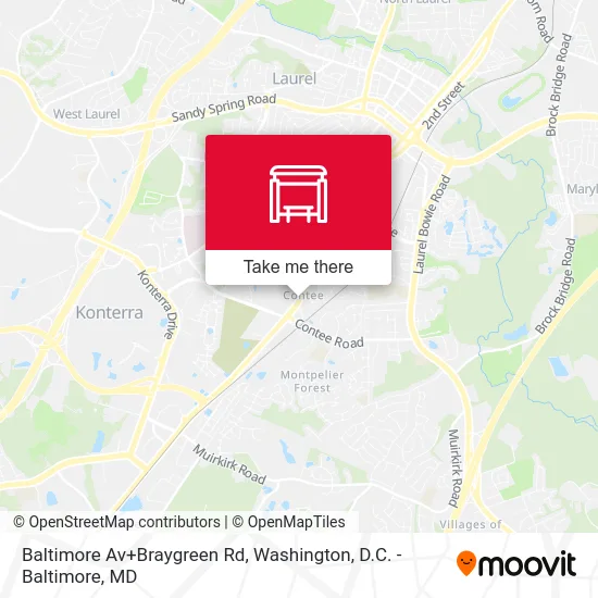 Baltimore Av+Braygreen Rd map