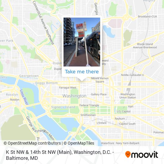 K St NW & 14th St NW (Main) map