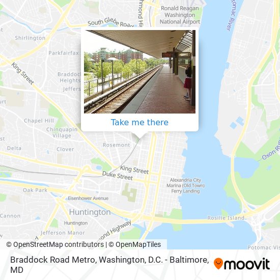 Braddock Road Metro map