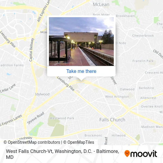 West Falls Church-Vt map