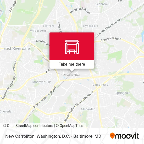 New Carrollton map