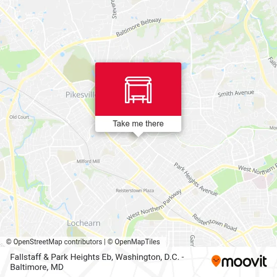 Fallstaff & Park Heights Eb map