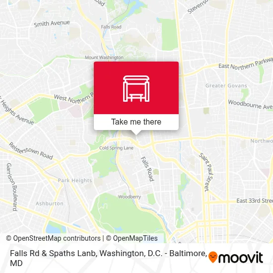 Falls Rd & Spaths Lanb map