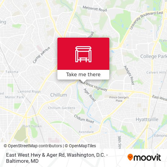 East West Hwy & Ager Rd map