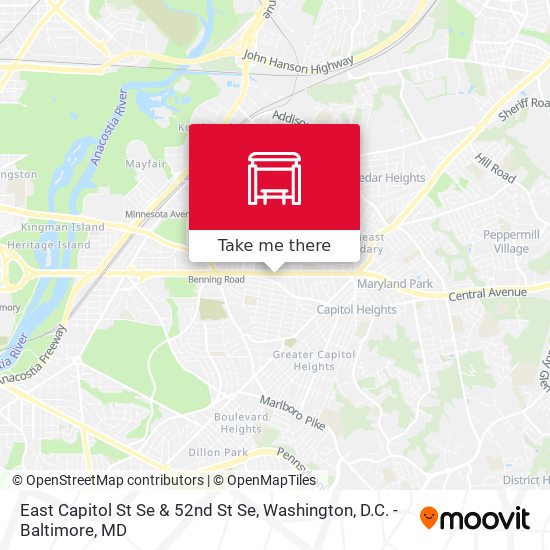 East Capitol St Se & 52nd St Se map