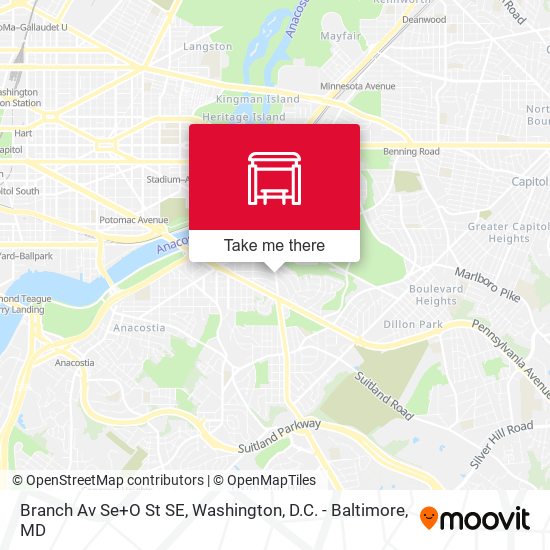 Branch Av Se+O St SE map