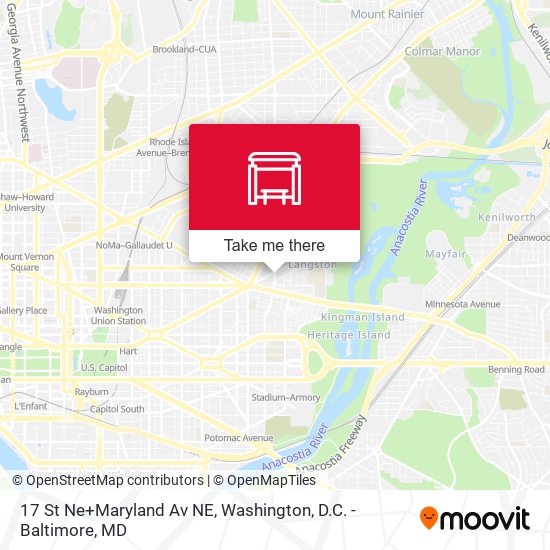 17 St Ne+Maryland Av NE map