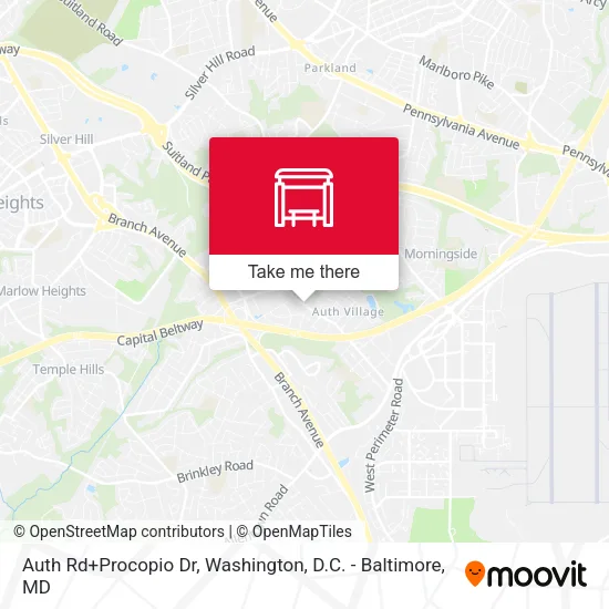 Auth Rd+Procopio Dr map