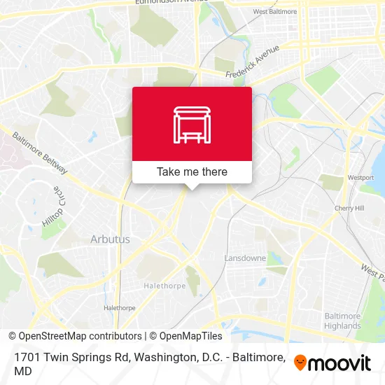 1701 Twin Springs Rd map