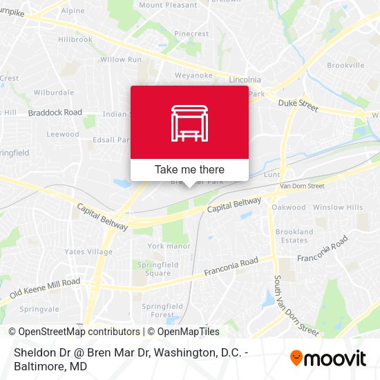Sheldon Dr @ Bren Mar Dr map