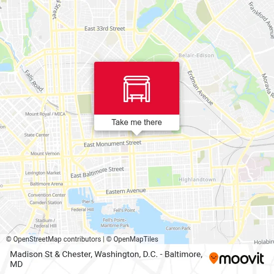 Madison St & Chester map