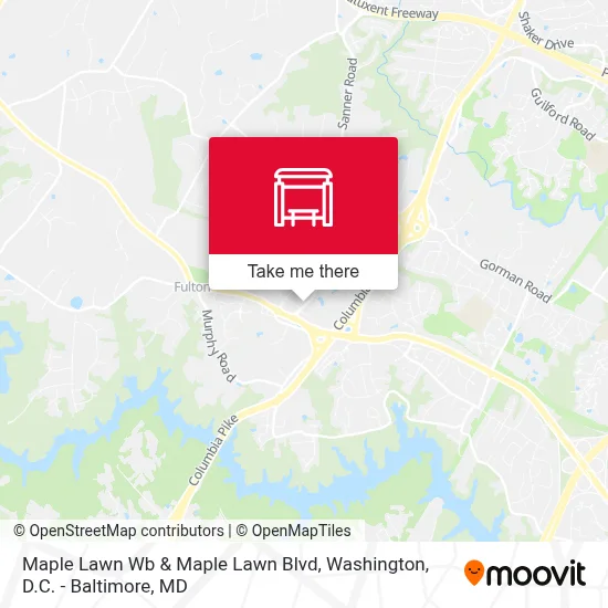 Maple Lawn Wb & Maple Lawn Blvd map