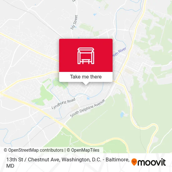 13th St / Chestnut Ave map
