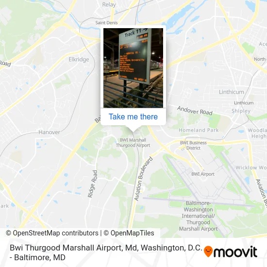 Bwi Thurgood Marshall  Airport, Md map