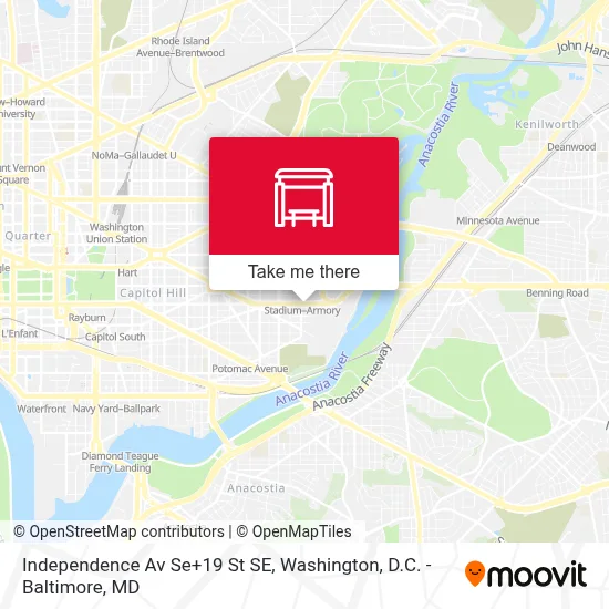 Independence Av Se+19 St SE map