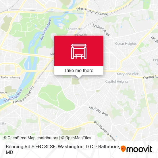 Benning Rd Se+C St SE map