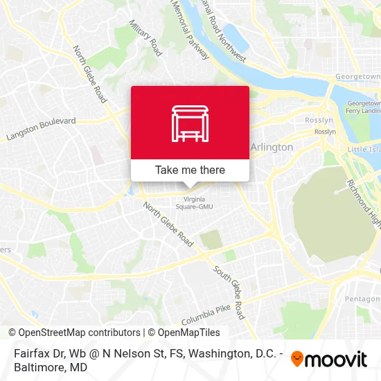 Fairfax Dr, Wb @ N Nelson St, FS map