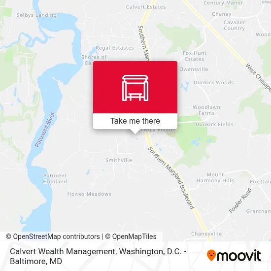 Calvert Wealth Management map