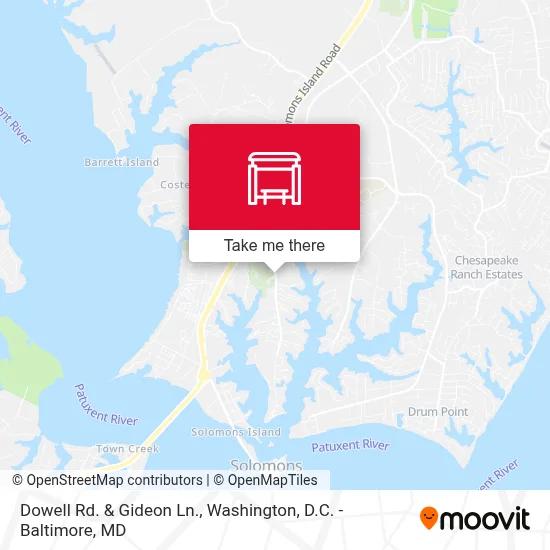 Dowell Rd. & Gideon Ln. map