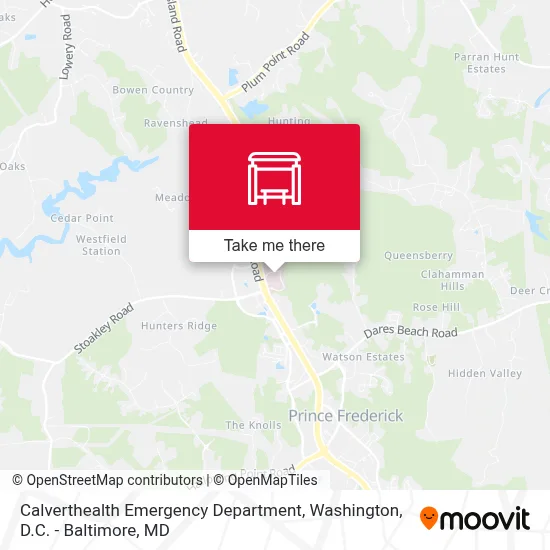 Calverthealth Emergency Department map