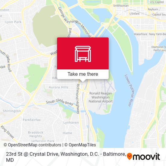 23rd St @ Crystal Drive map