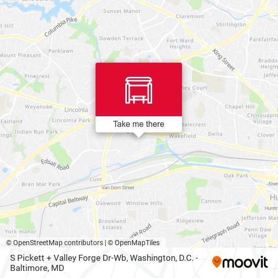 S Pickett + Valley Forge Dr-Wb map