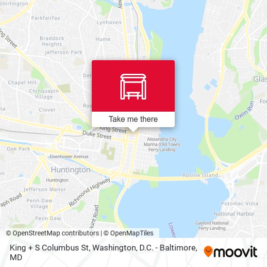 Mapa de King + S Columbus St