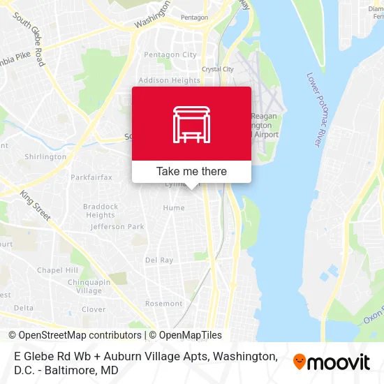 E Glebe Rd Wb + Auburn Village Apts map