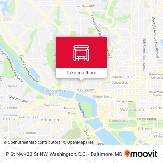 P St Nw+33 St NW map