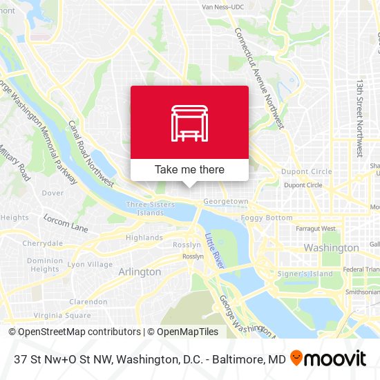 Mapa de 37 St Nw+O St NW